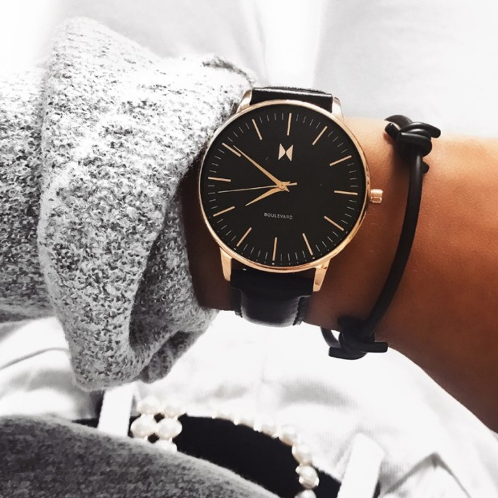 MVMT Black and Gold Santa Monica Watch